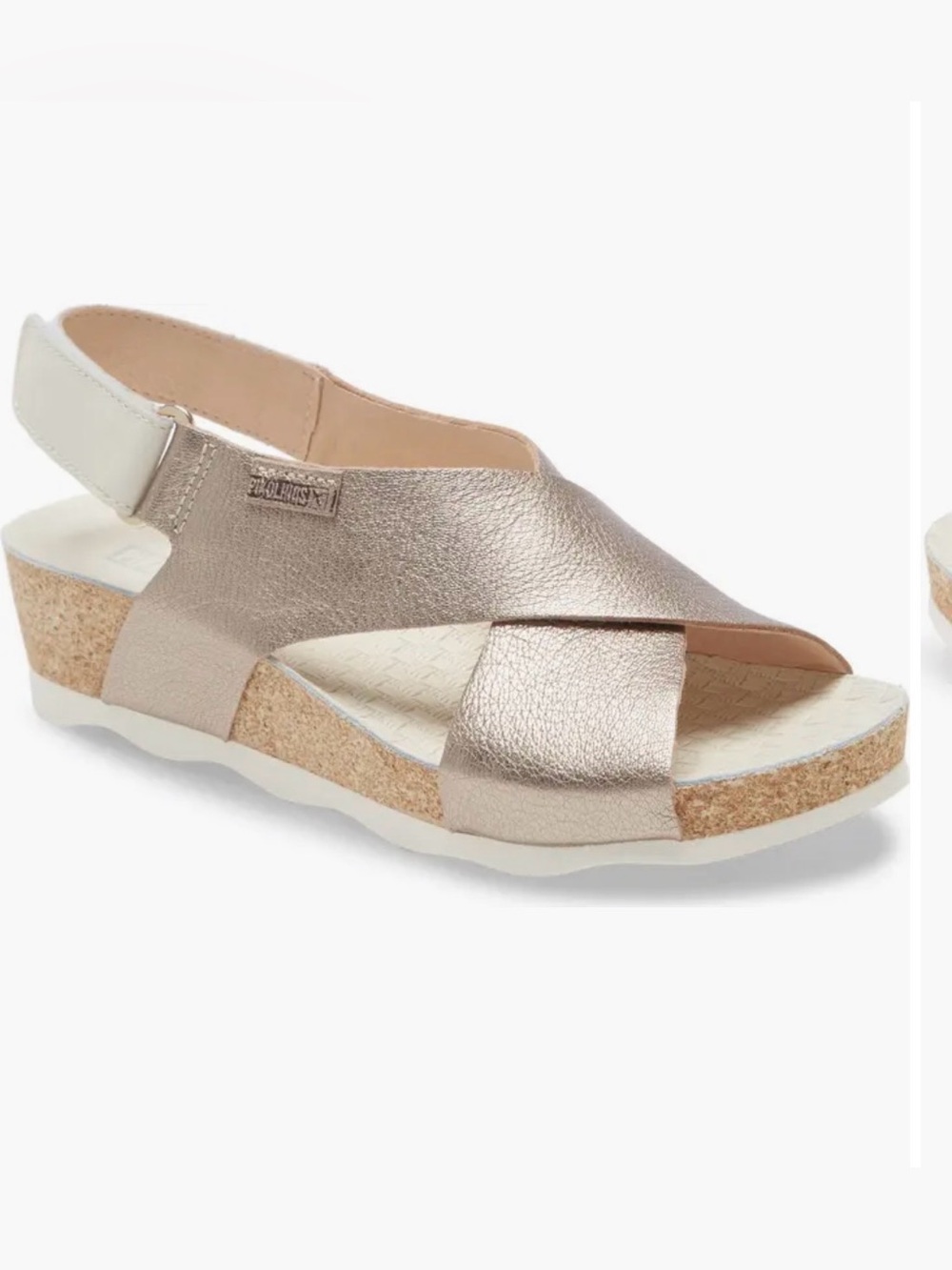 Pikolinos Mahon platform sandals size missing measure out to 6.5 metallic